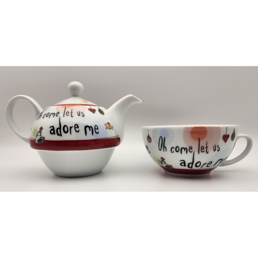 Born To Shop Paper Island Limited 2010 Tea Pot and Cup Set